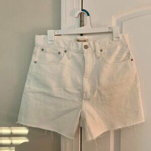 Madewell White Jean Shorts